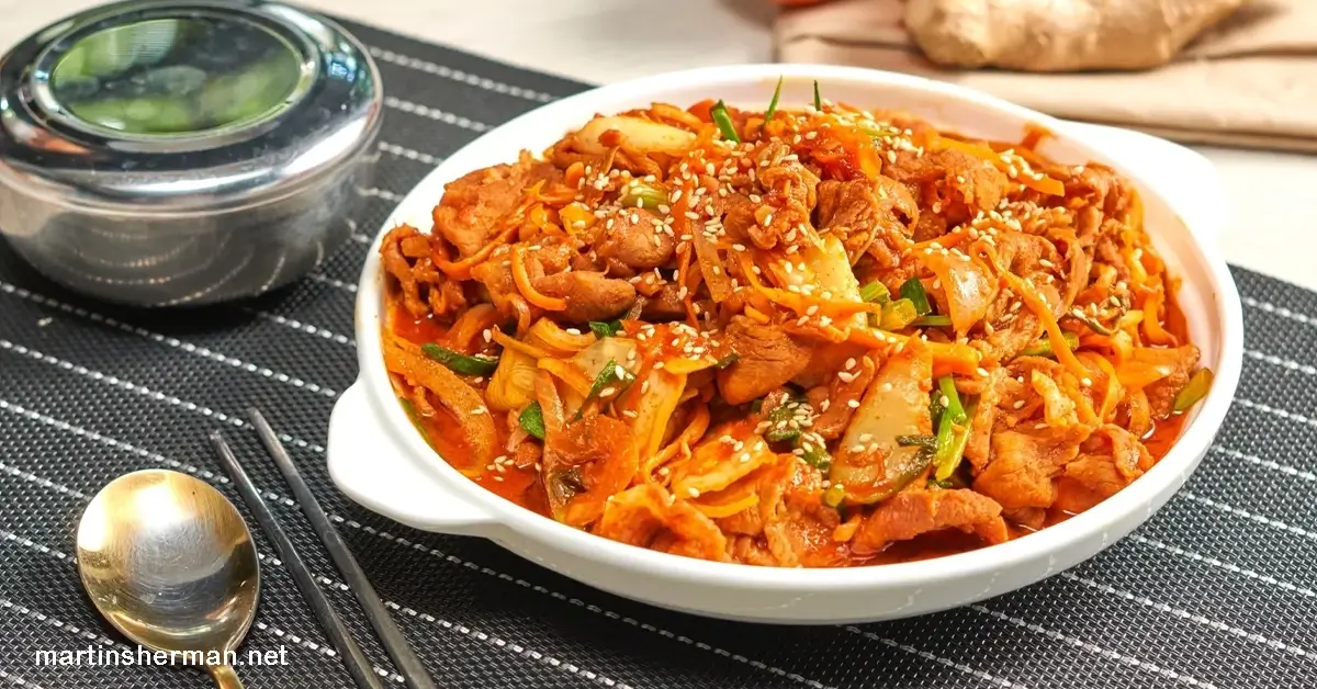 หมูสามชั้นผัดกิมจิ